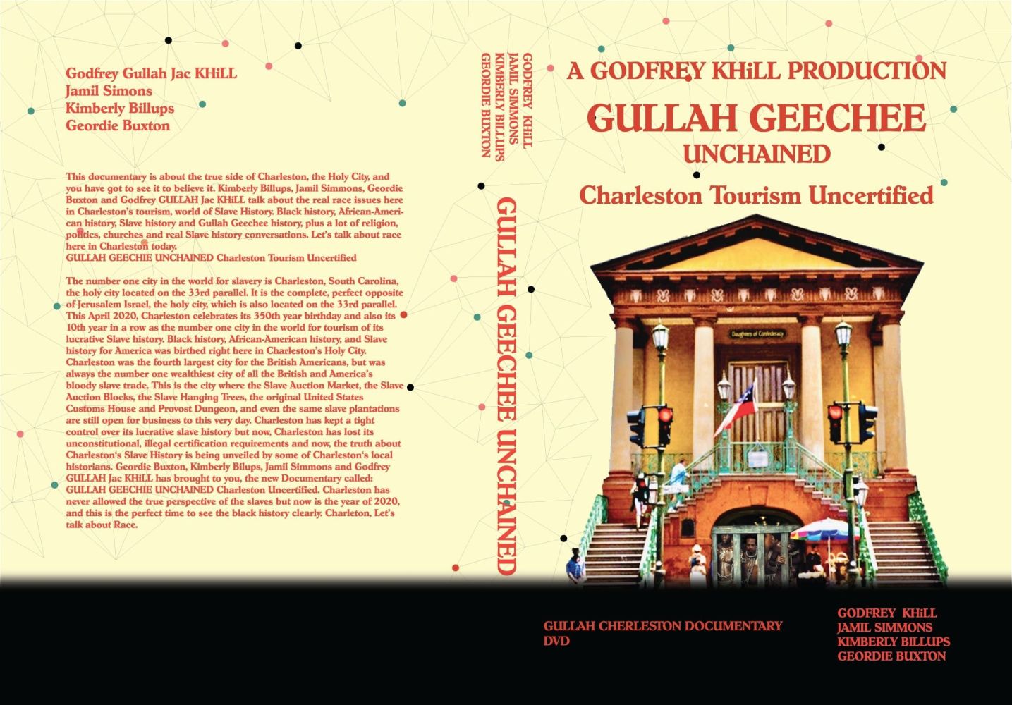 DVD cover featuring a historic building and text about Gullah Geechee culture.